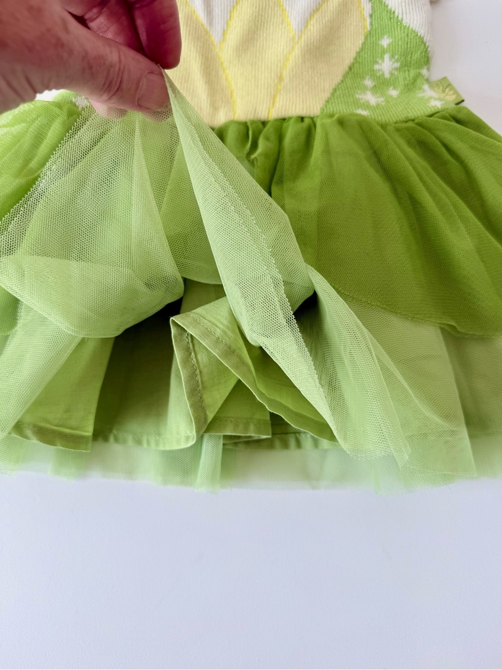 Disney Princess Tiana Knit Tulle Tutu Dress 12M Princess and the Frog Costume - Picture 5 of 10